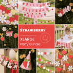 Berry First Birthday Bundle, Strawberry Party Decorations