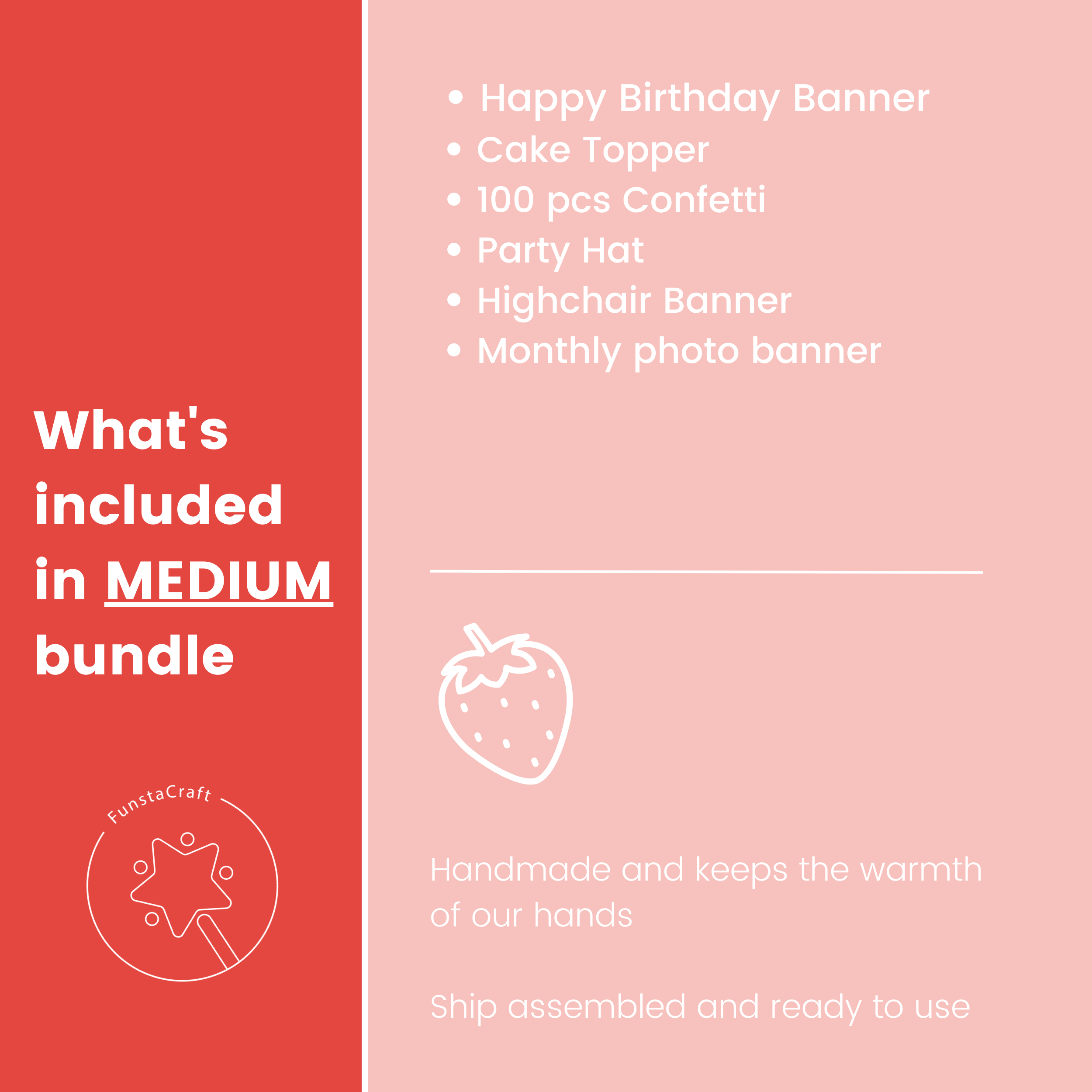 Berry First Birthday Bundle, Strawberry Party Decorations