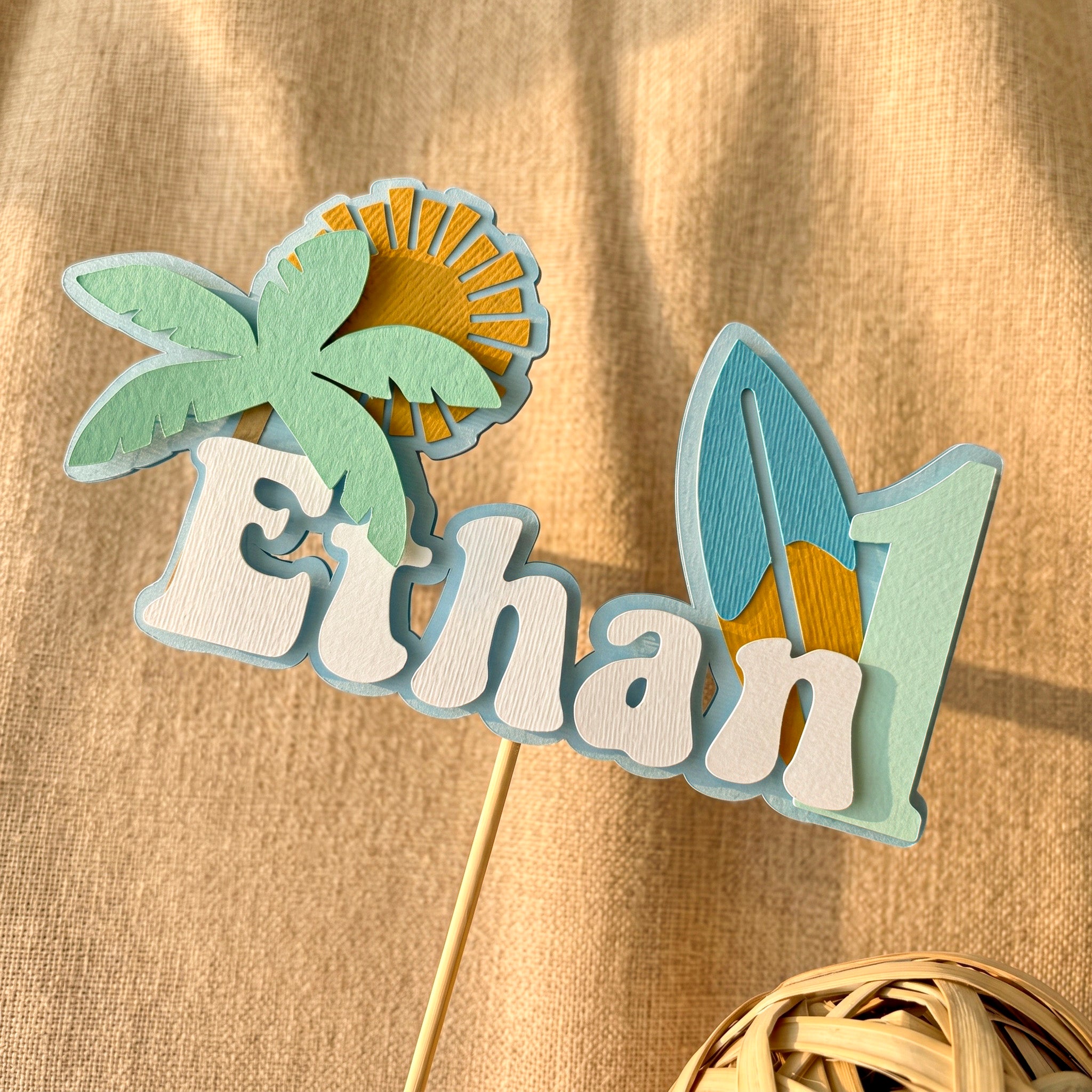 Surfboard Tsake Topper for Your Beach-Themed Parties