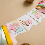 The Big One Girl Highchair Banner - First Wave Surf Birthday Decor