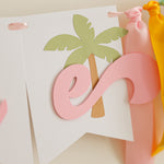 The Big One Girl Highchair Banner - First Wave Surf Birthday Decor