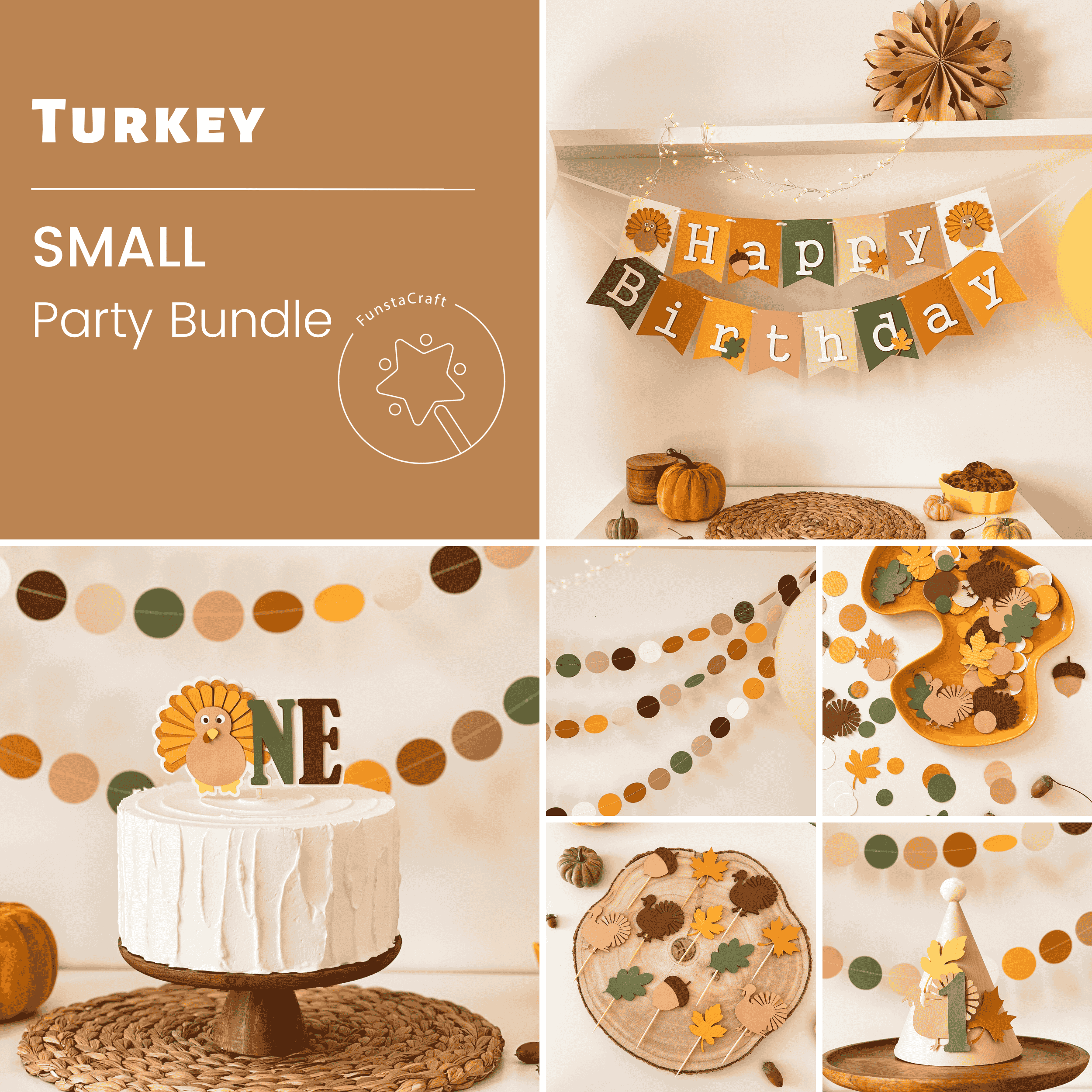 Turkey 1st Birthday Party Bundle