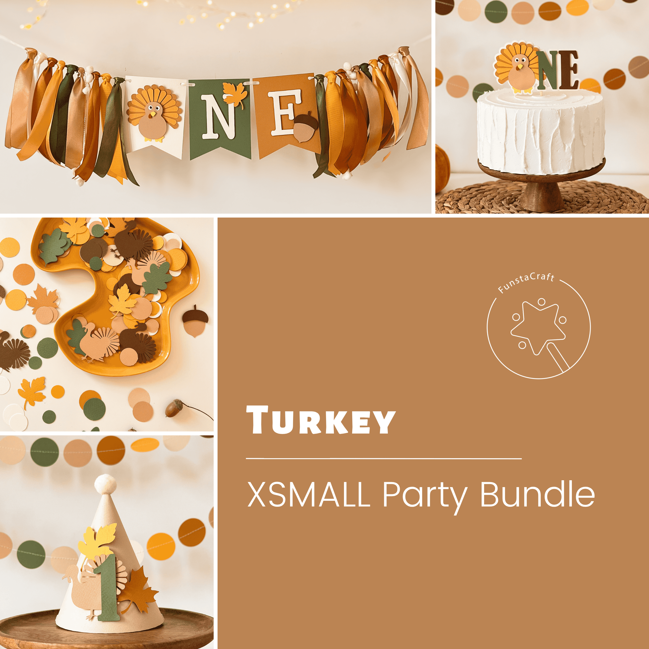 Turkey 1st Birthday Party Bundle