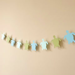 Sea Turtle Paper Party Garland - Ocean Birthday Decoration