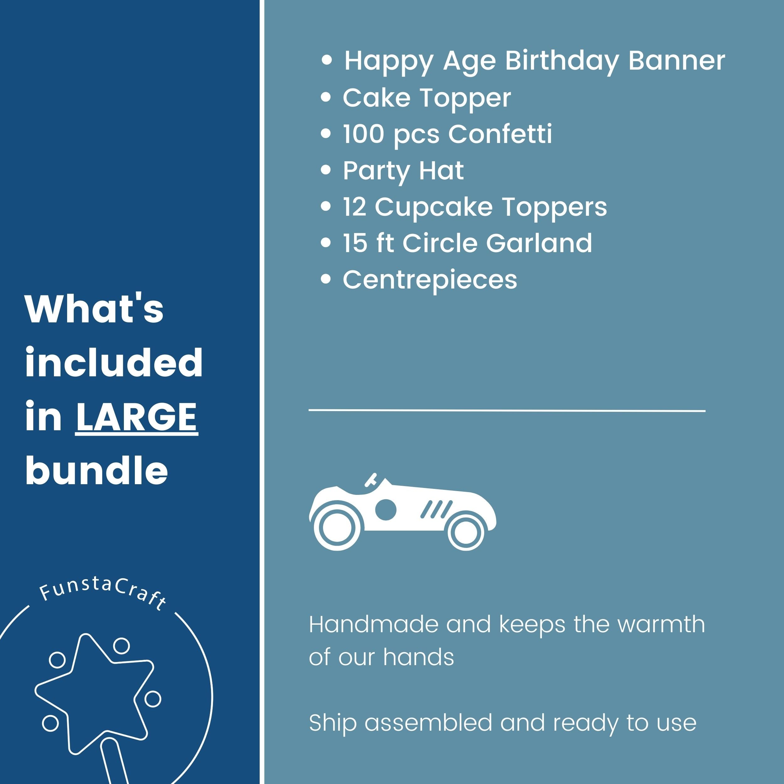 Two Fast Birthday Bundle - Vintage Racing Car Party