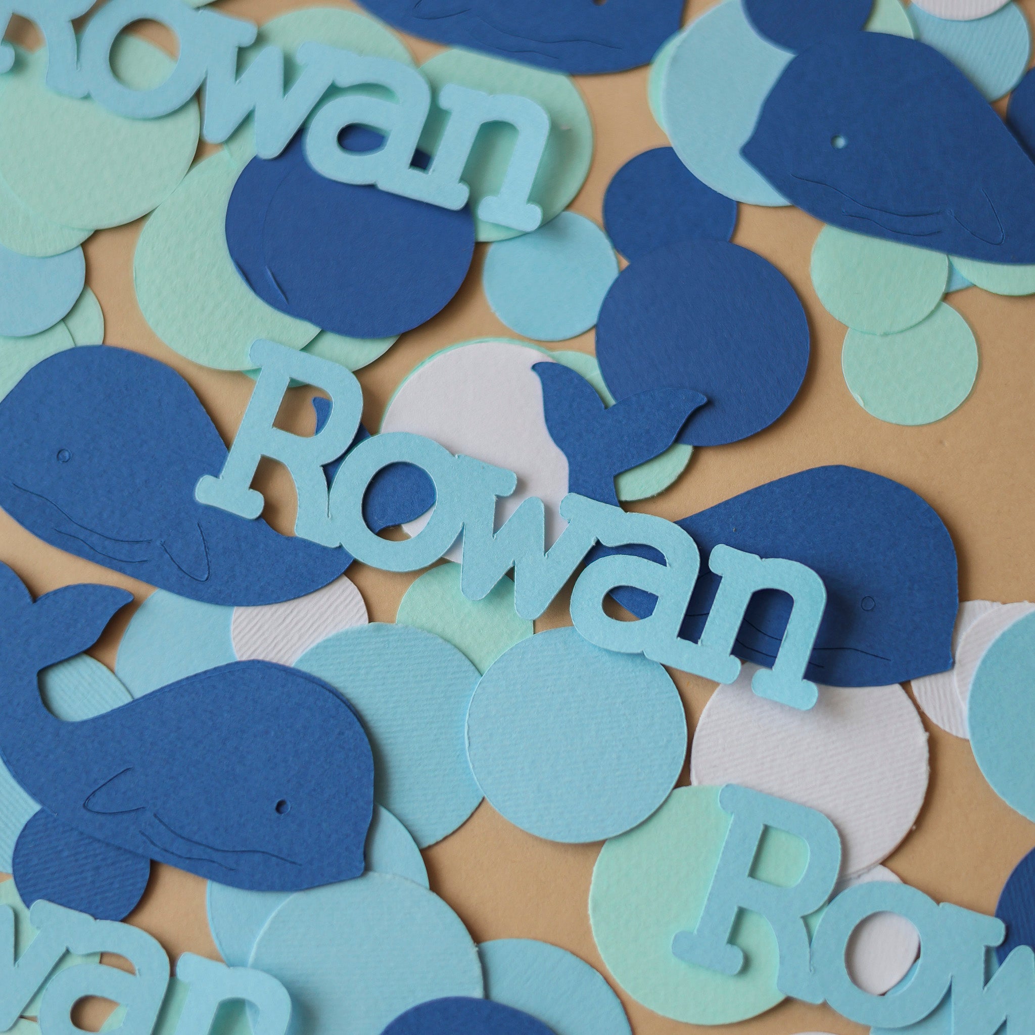 Whale Birthday Confetti - Nautical Baby Shower Decorations