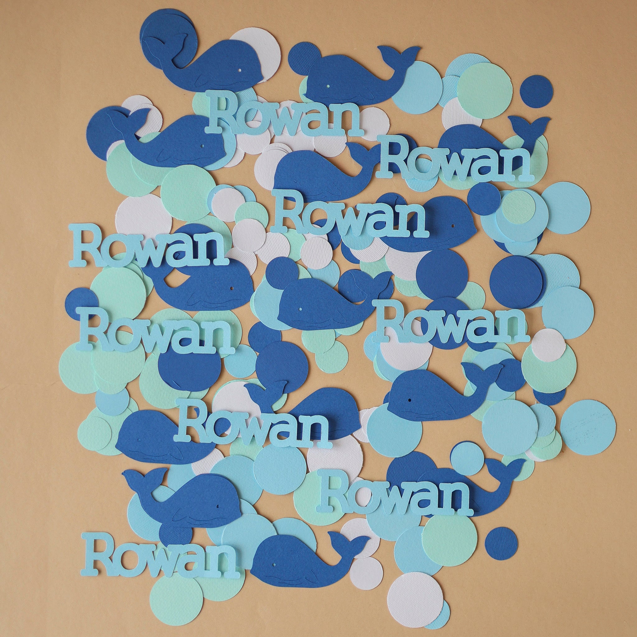 Whale Birthday Confetti - Nautical Baby Shower Decorations