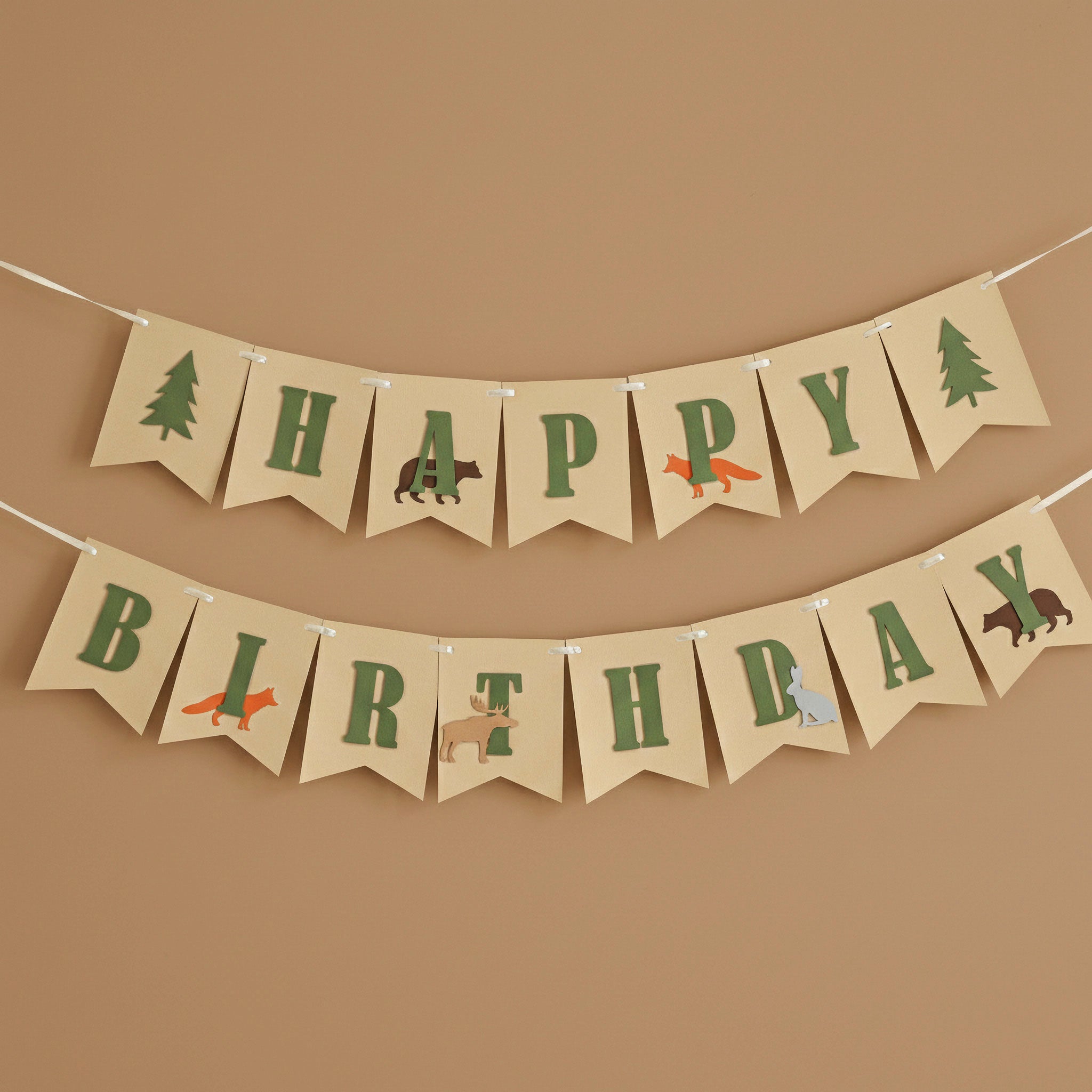 Woodland Animals 1st Birthday Banner - Forest Party Decorations - Wild One