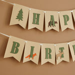 Woodland Animals 1st Birthday Banner - Forest Party Decorations - Wild One