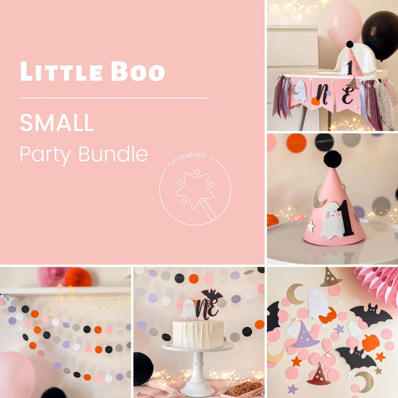 Little Boo 1st Birthday Bundle Halloween 1st Birthday Ghost Theme Birthday