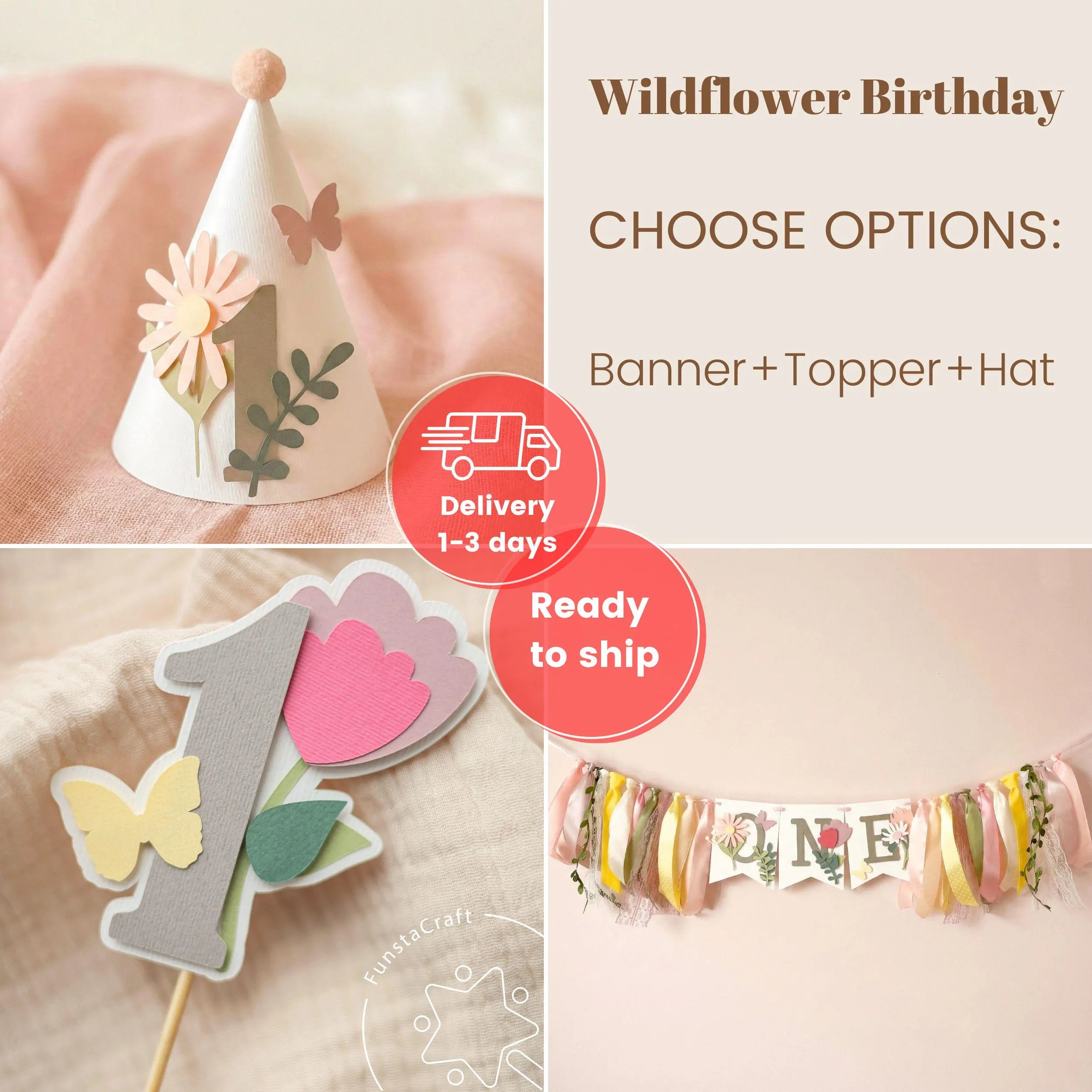 Wildflower Highchair Banner-Ready To Ship