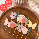 Wildflower Cupcake Toppers-Ready To Ship