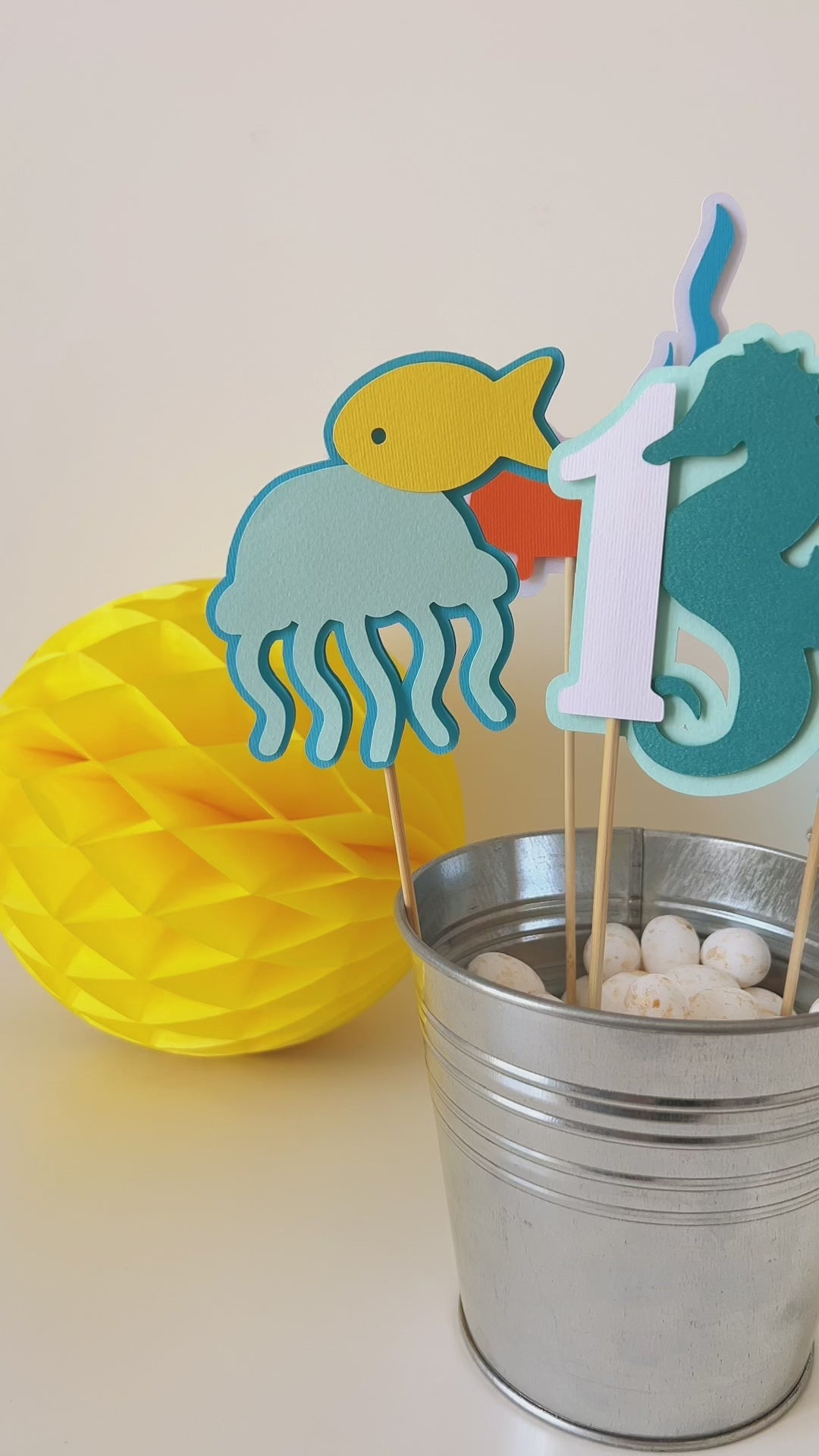 Under the Sea Centerpieces Ocean theme Ocean Animals Birthday party