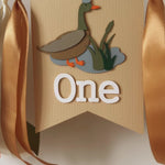 Lucky Duck One High Chair Banner Duck Theme 1st Birthday Party Decorations One Lucky Duck Mallard Duck party Fall Birthday party