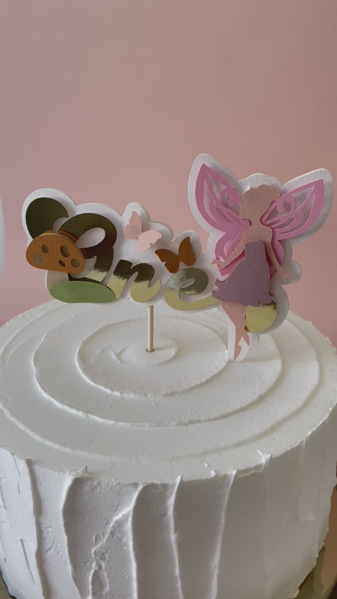 Fairy Birthday Party Cake Topper Toadstool First Birthday Decorations Woodland Fairy Themed Mushroom and Fairy Forest Birthday Baby Earthy Fairy Garden Floral and Summer party 