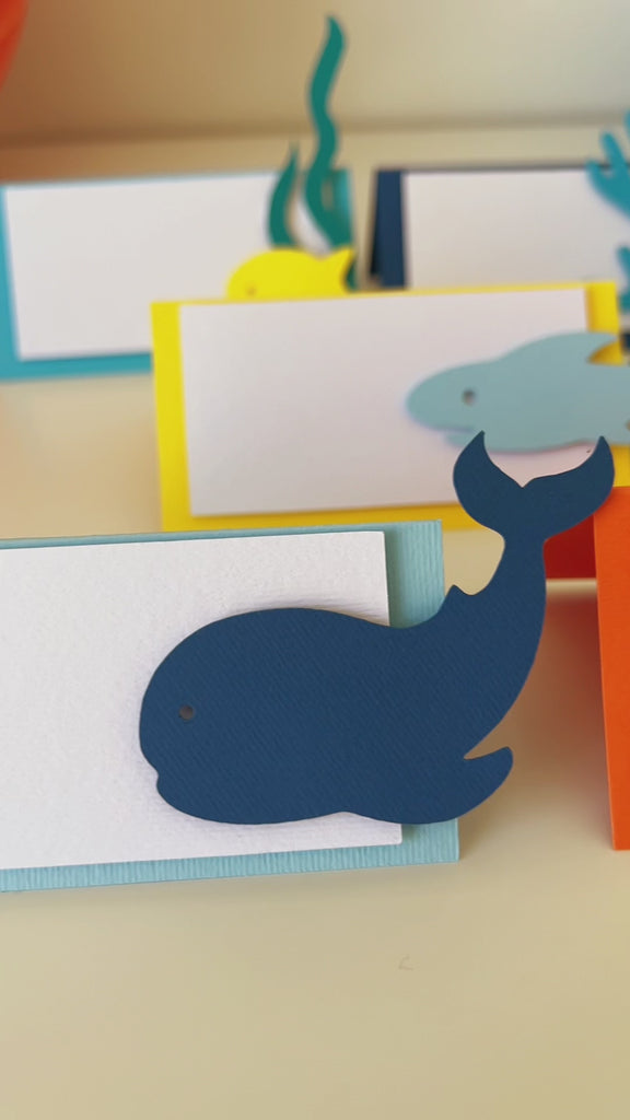 Under The Sea Place Cards Ocean theme Decorations Ocean Animals