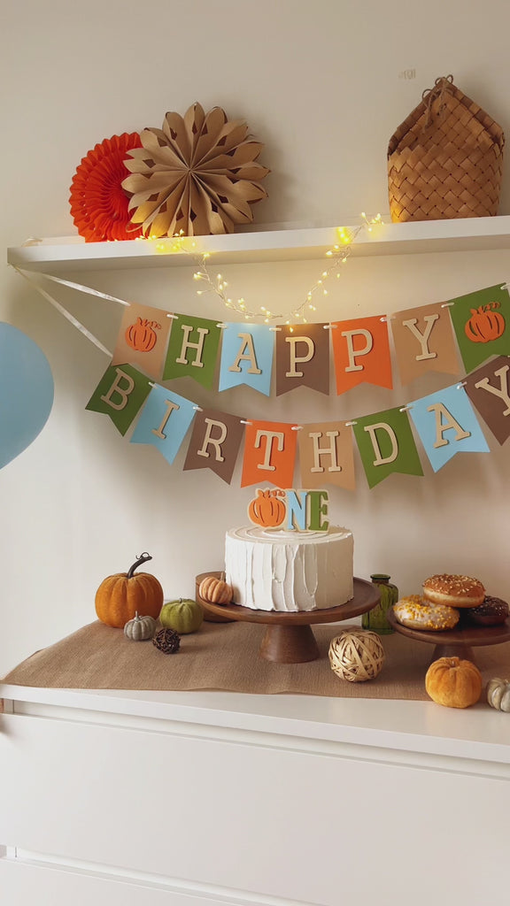 Boy Pumpkin One Party Hat Fall Baby Boy 1st Birthday