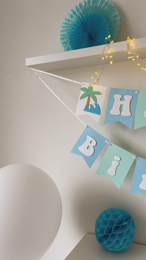 The Big One Surf Birthday Banner Ocean Birthday Decor
