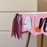  Ghost Theme Banner One Halloween Highchair Banner 