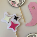  Cowboy Rodeo Cupcake Toppers My First Rodeo Pink Wild West Party