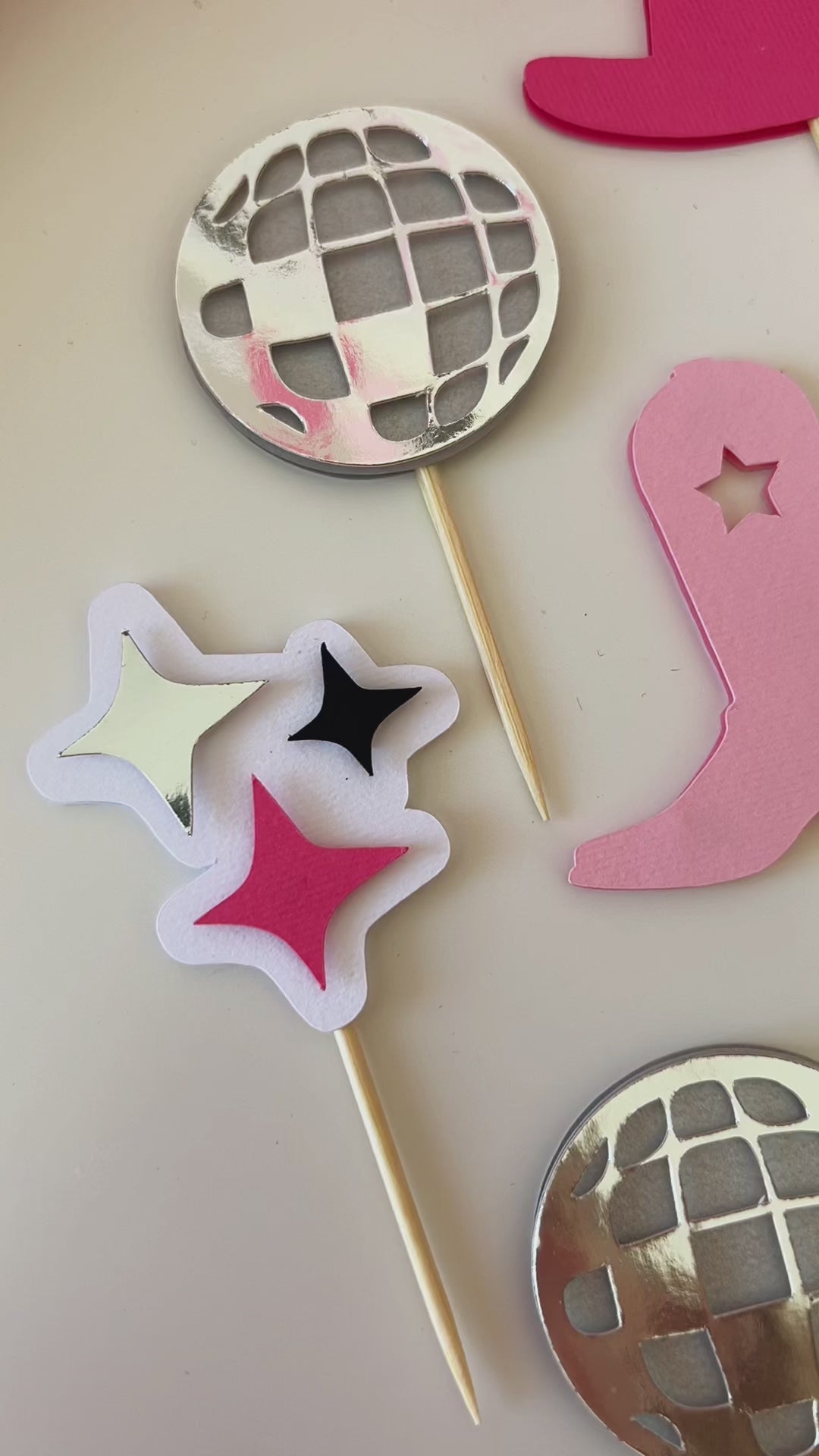  Cowboy Rodeo Cupcake Toppers My First Rodeo Pink Wild West Party