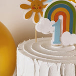 One Happy Boy Cake Topper, 365 Days Smiling, Baby's Birthday Decor