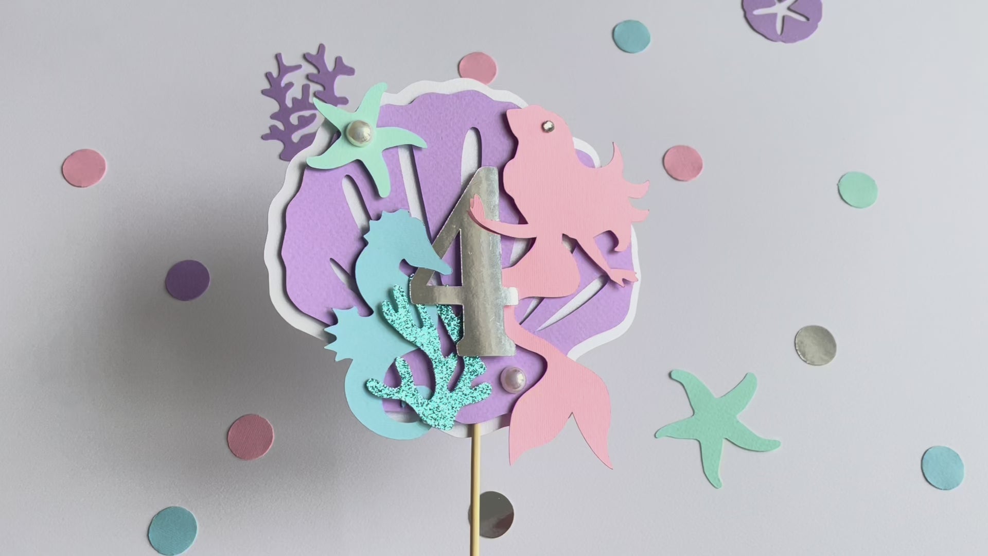 Mermaid Circle Garland for Under-the-Sea or Ocean-Themed Decor