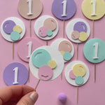 Bubble Cupcake Toppers Bubble 1st Birthday Party Decorations 