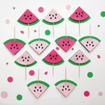 Watermelon Cupcake Toppers Watermelon Birthday Decorations Watermelon Cupcake Toppers Watermelon themed party