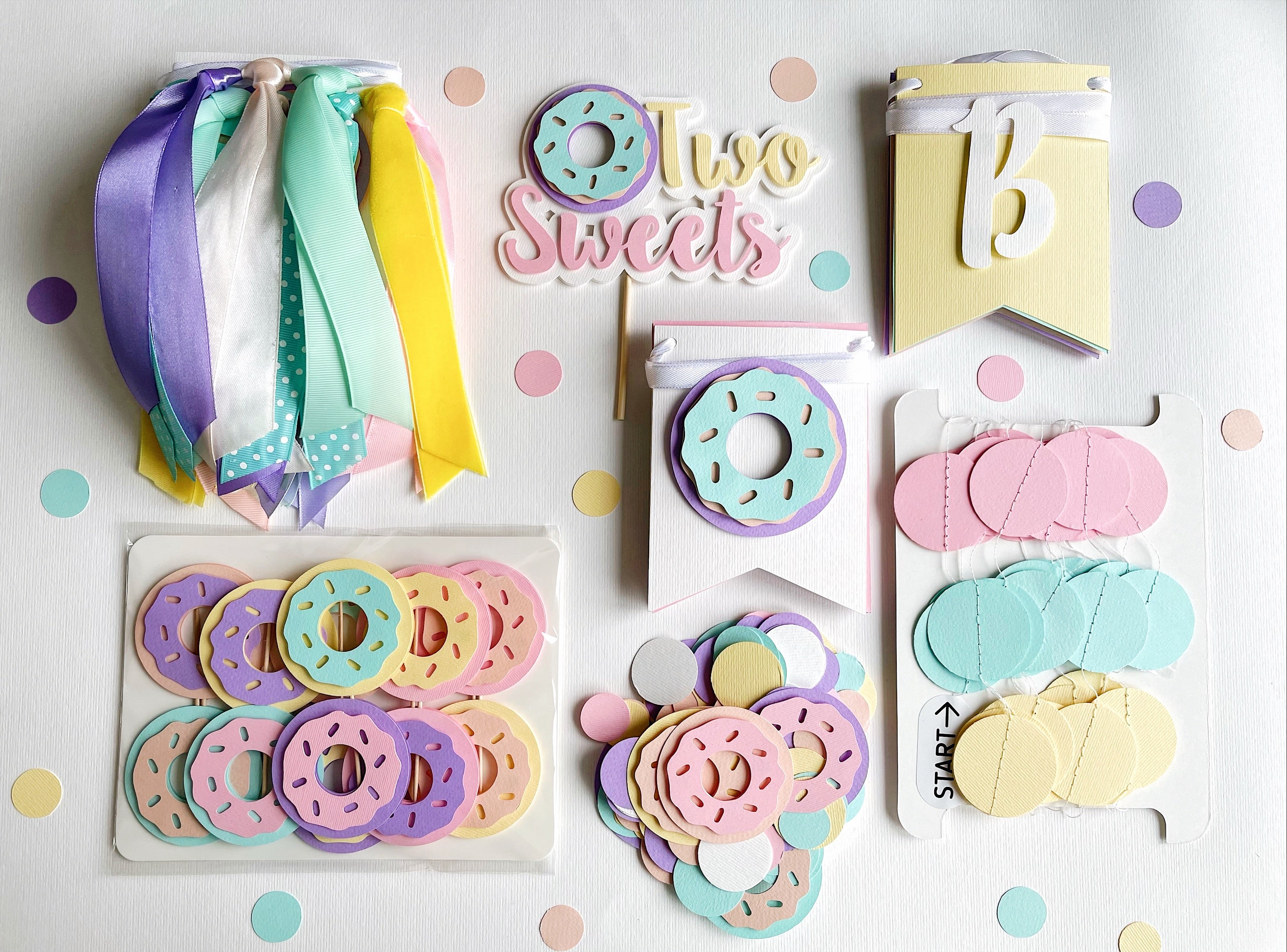 Two Sweet Birthday Party Bundle Donut 2nd Birthday Donuts Birthday Party Supplies