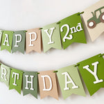 Tractor Birthday Happy Bithday Banner Farm Birthday Banner Tractor 1st Birthday Banner Tractor 2nd Birthday Banner