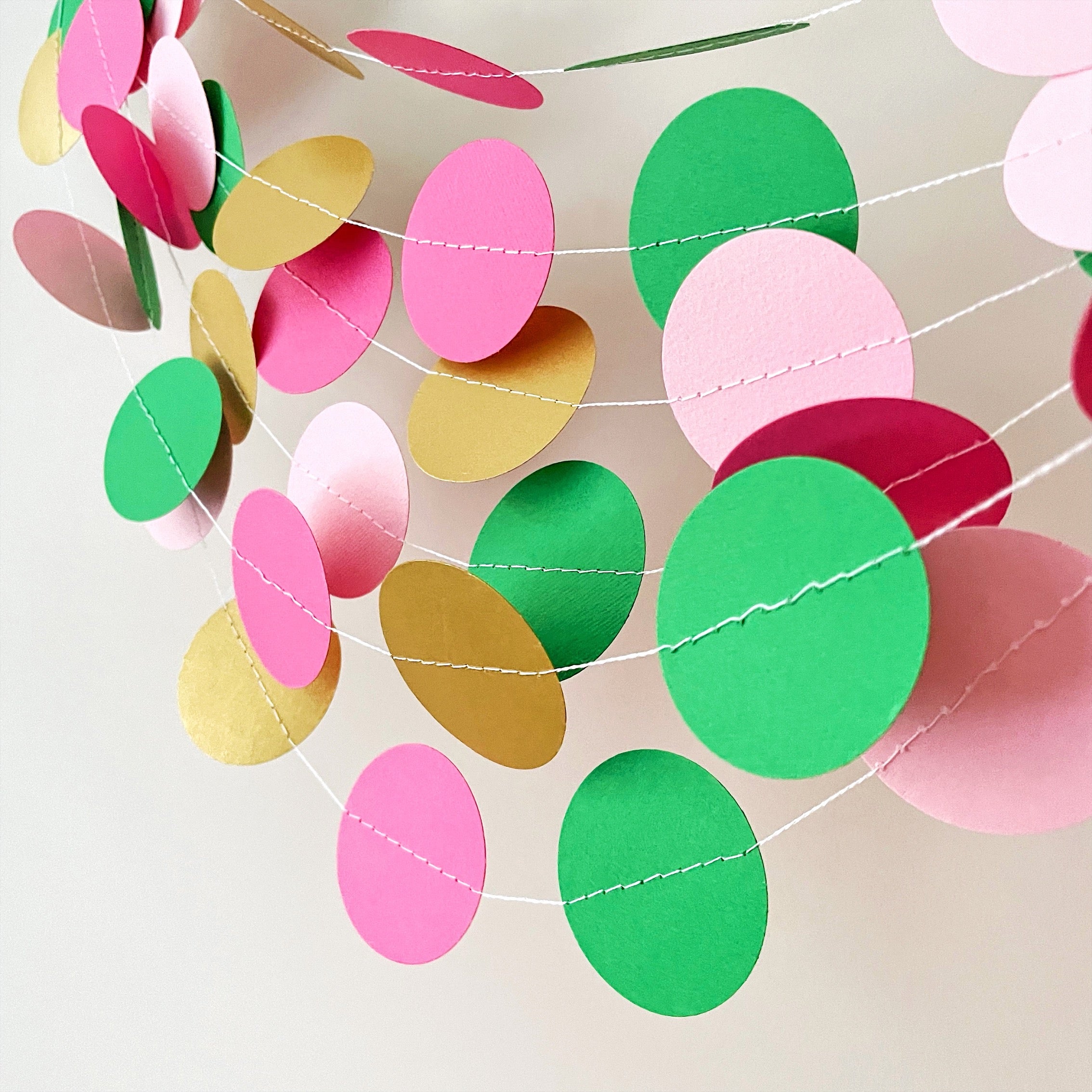 Flamingo Circle Garland Hot Pink Circle Garland Baby Shower Party Garland Flamingo Party Garland 