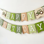 Tractor Birthday Happy Bithday Banner Farm Birthday Banner Tractor 1st Birthday Banner Tractor 2nd Birthday Banner