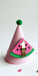 Free Watermelon Con Hats Birthday Hats Printables Free Watermelon Con Hats Birthday Hats Printables
