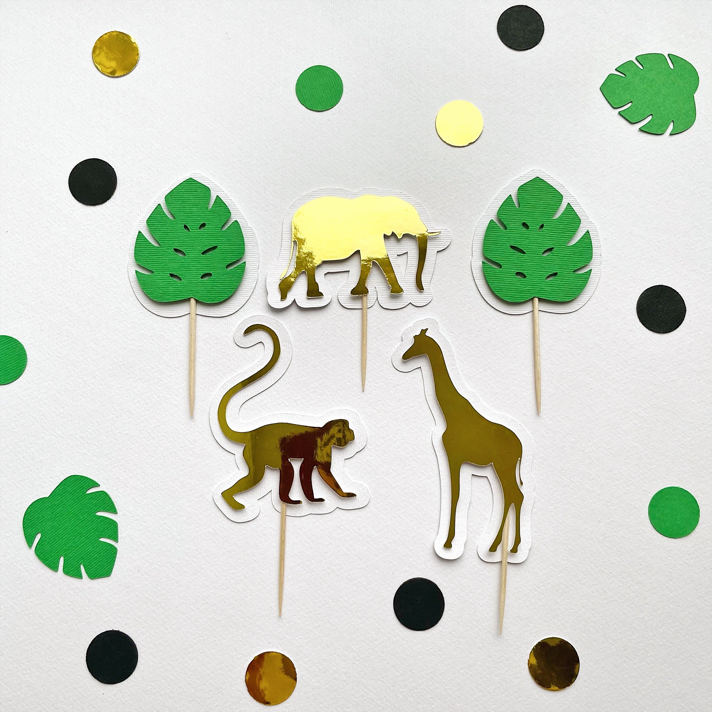 Jungle Cupcake Toppers Jungle Decorations by funstacraft