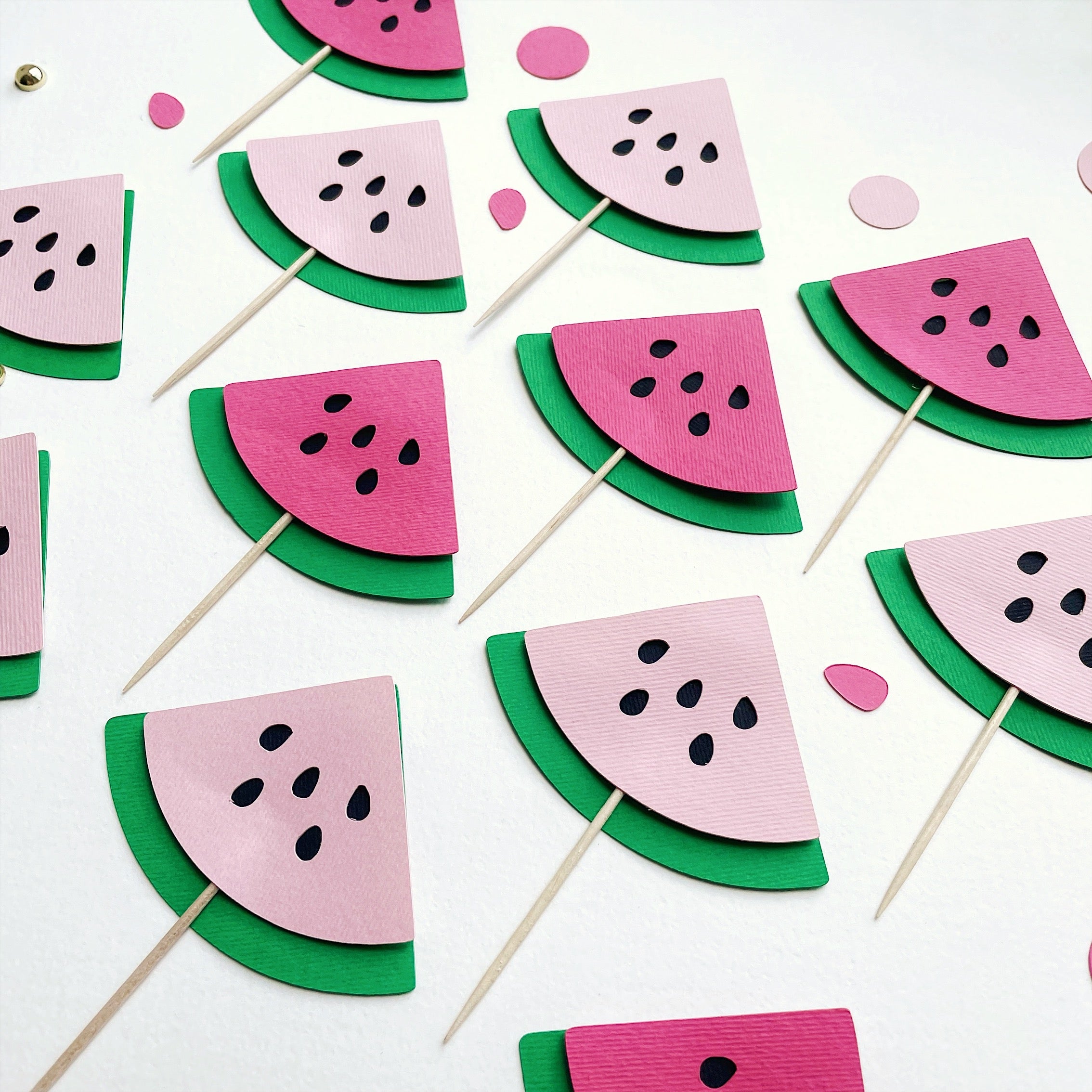 Watermelon Cupcake Toppers Watermelon Birthday Decorations Watermelon Cupcake Toppers Watermelon themed party