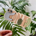 Sloth Cake Topper Let's Hang Out Birthday Party Jungle First Birthday  Zoo 1st Birthday Sloth First Birthday