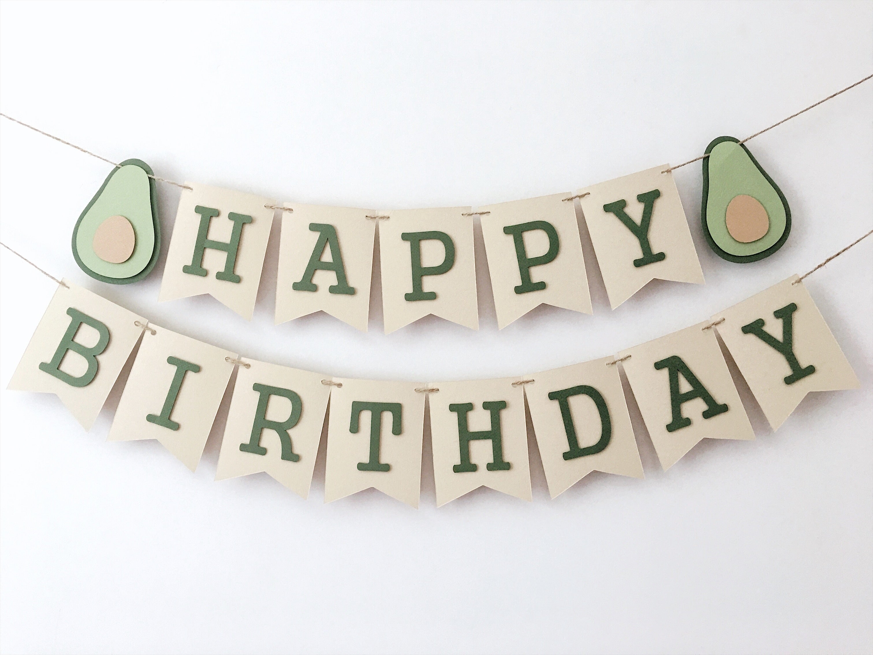 Avocado 1st Birthday Banner