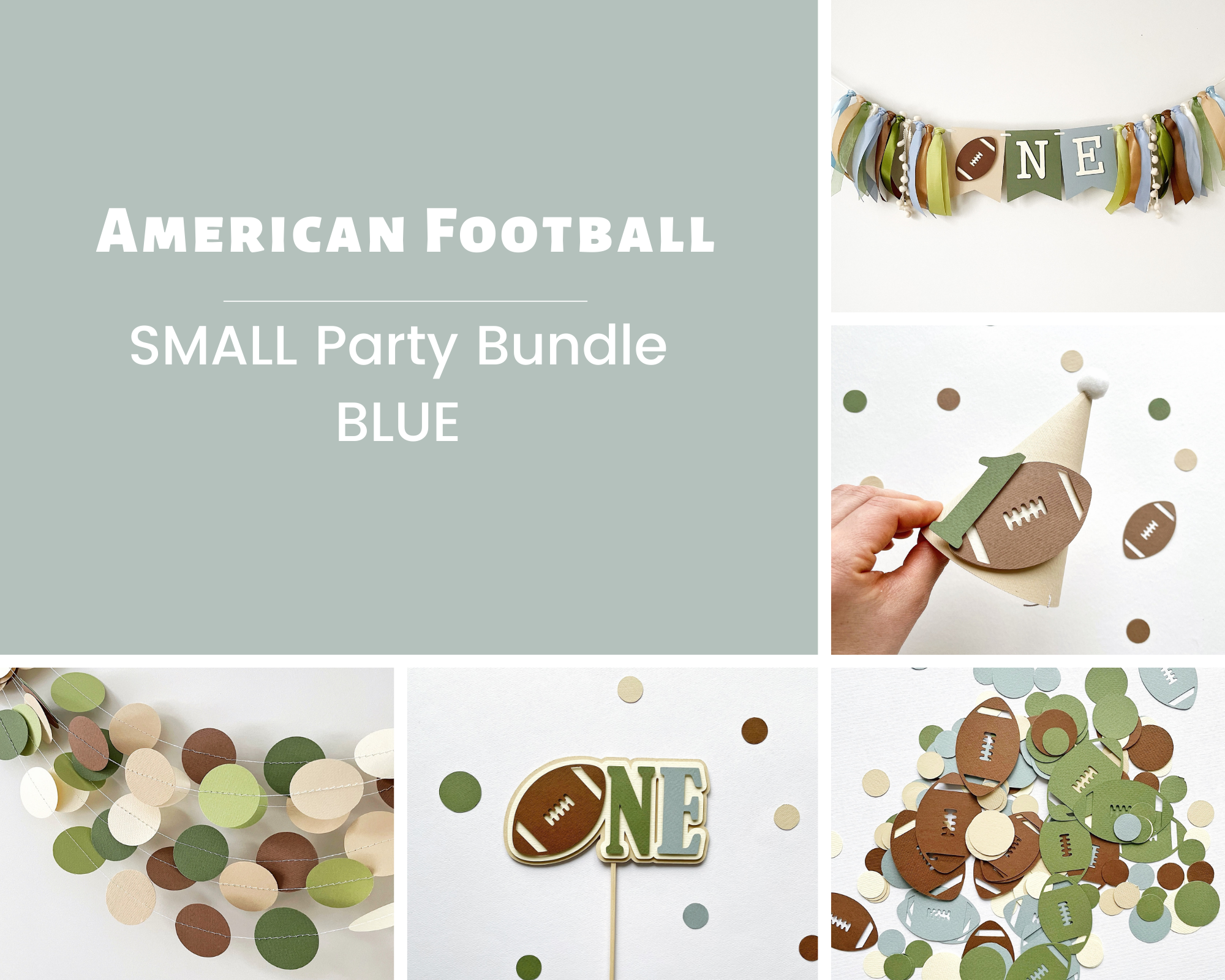 First Year Down Birthday Decorations Football 1st Birthday Party Bundle First Birthday Football Theme 1st Year Down Birthday One Year Down