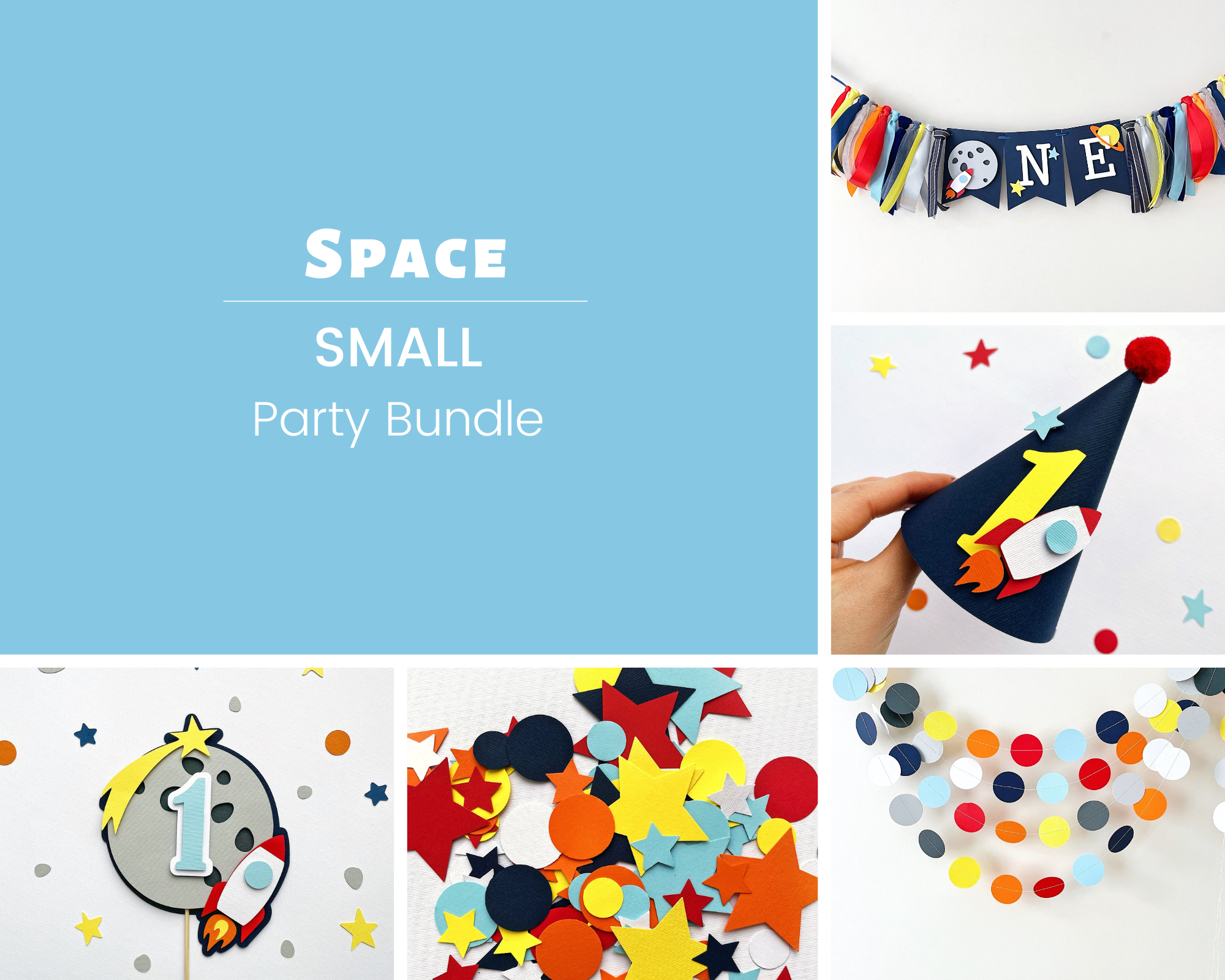 Space 1st Birthday Party Bundle