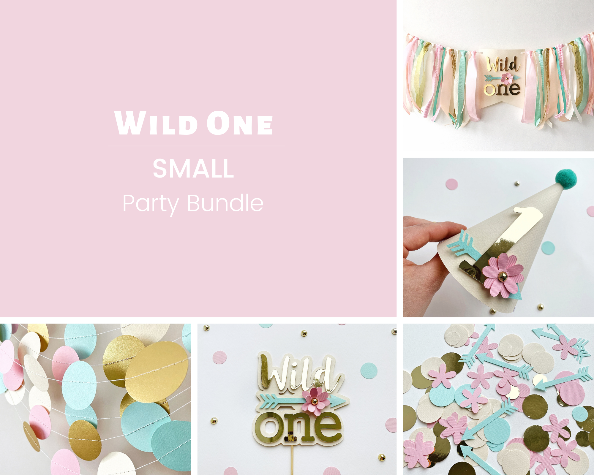 Boho Wild One 1st Birthday Decorations Floral Wild One First Birthday Party Bundle Girl 1st Birthday Theme Toddler 1st Birthday Party Decor