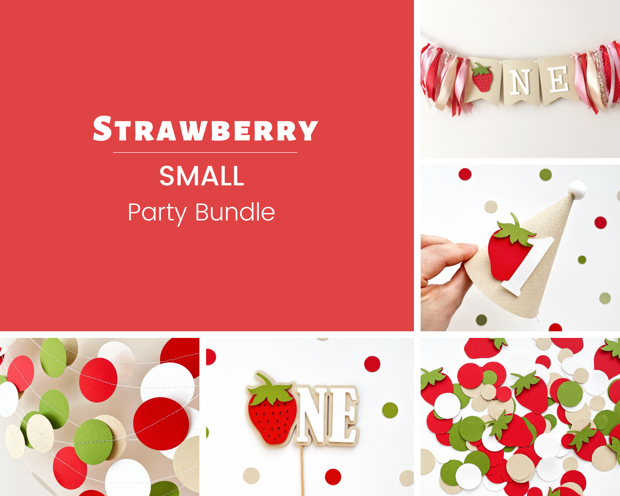 Strawberry 1st Birthday Bundle