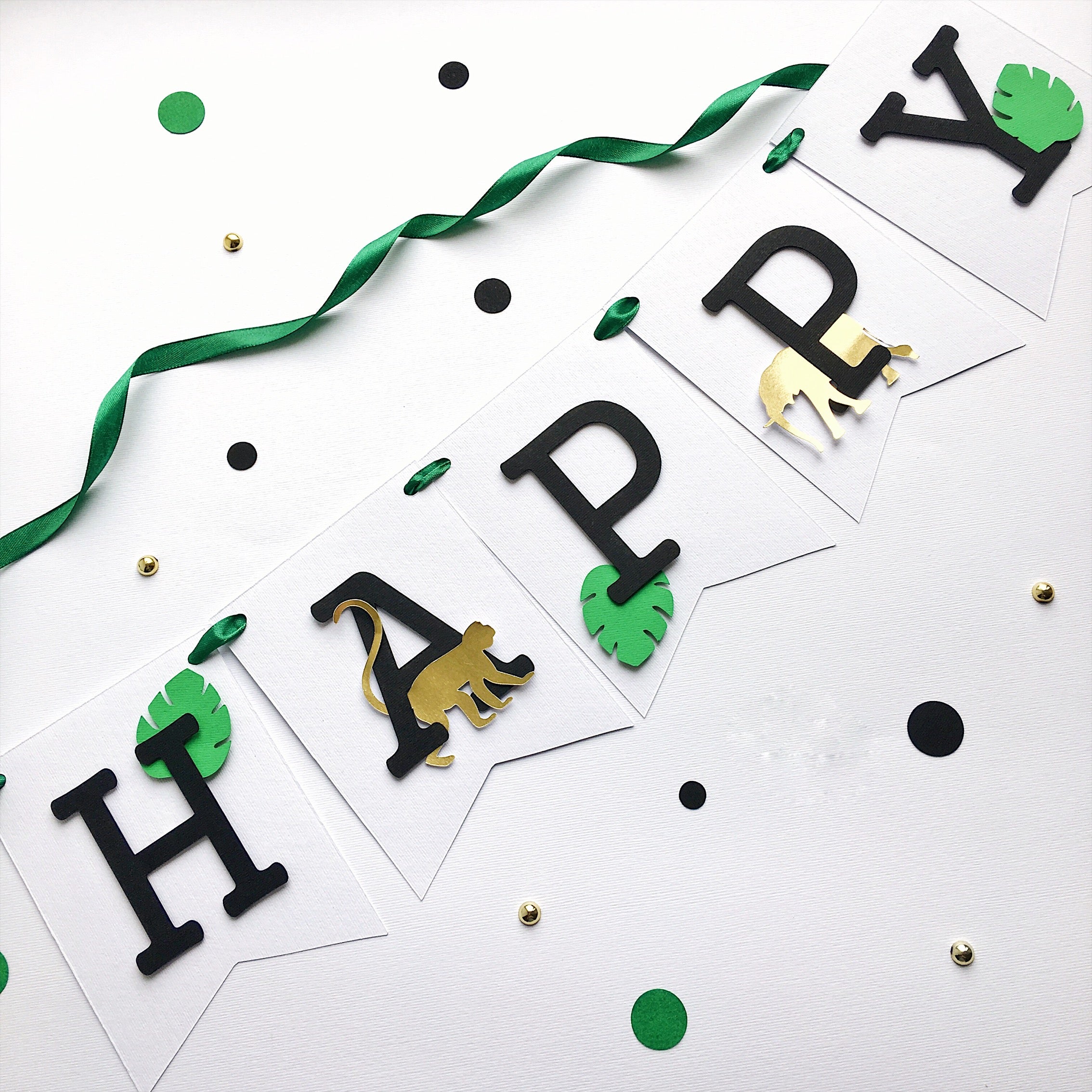 Jungle Birthday Happy Bithday Banner Jungle Birthday Banner Jungle 1st Birthday Banner