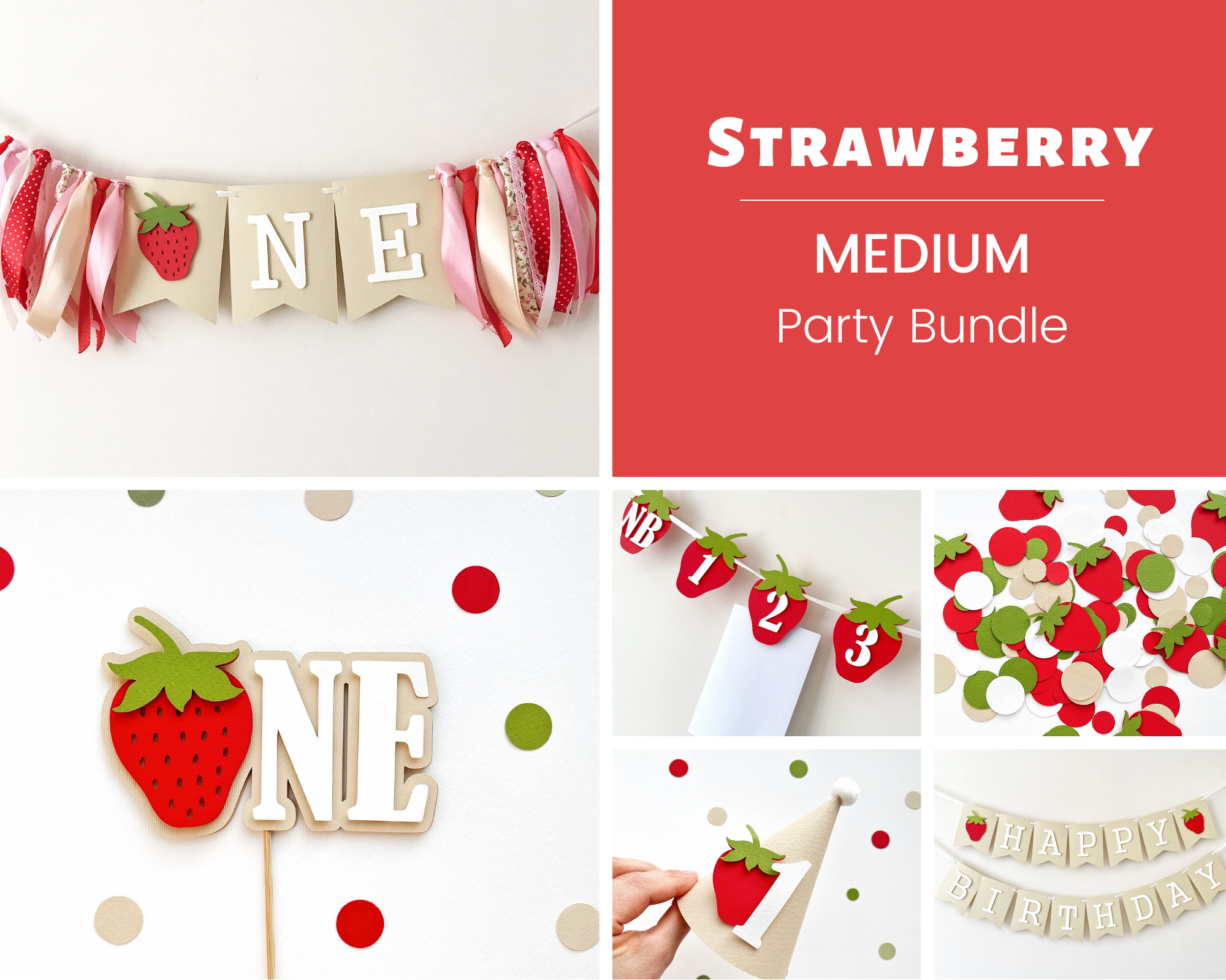 Strawberry 1st Birthday Bundle