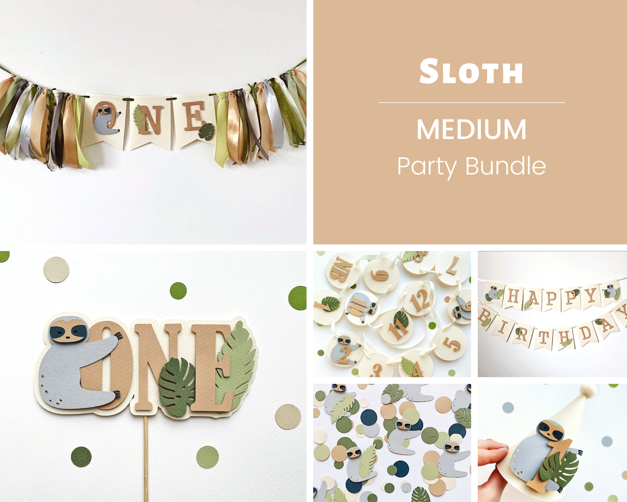 Sloth 1st Birthday Party Bundle Let's Hang Out Zoo Party Animals Birthday Sloth Party Tropical Boy Birthday Jungle Party Sloth Theme