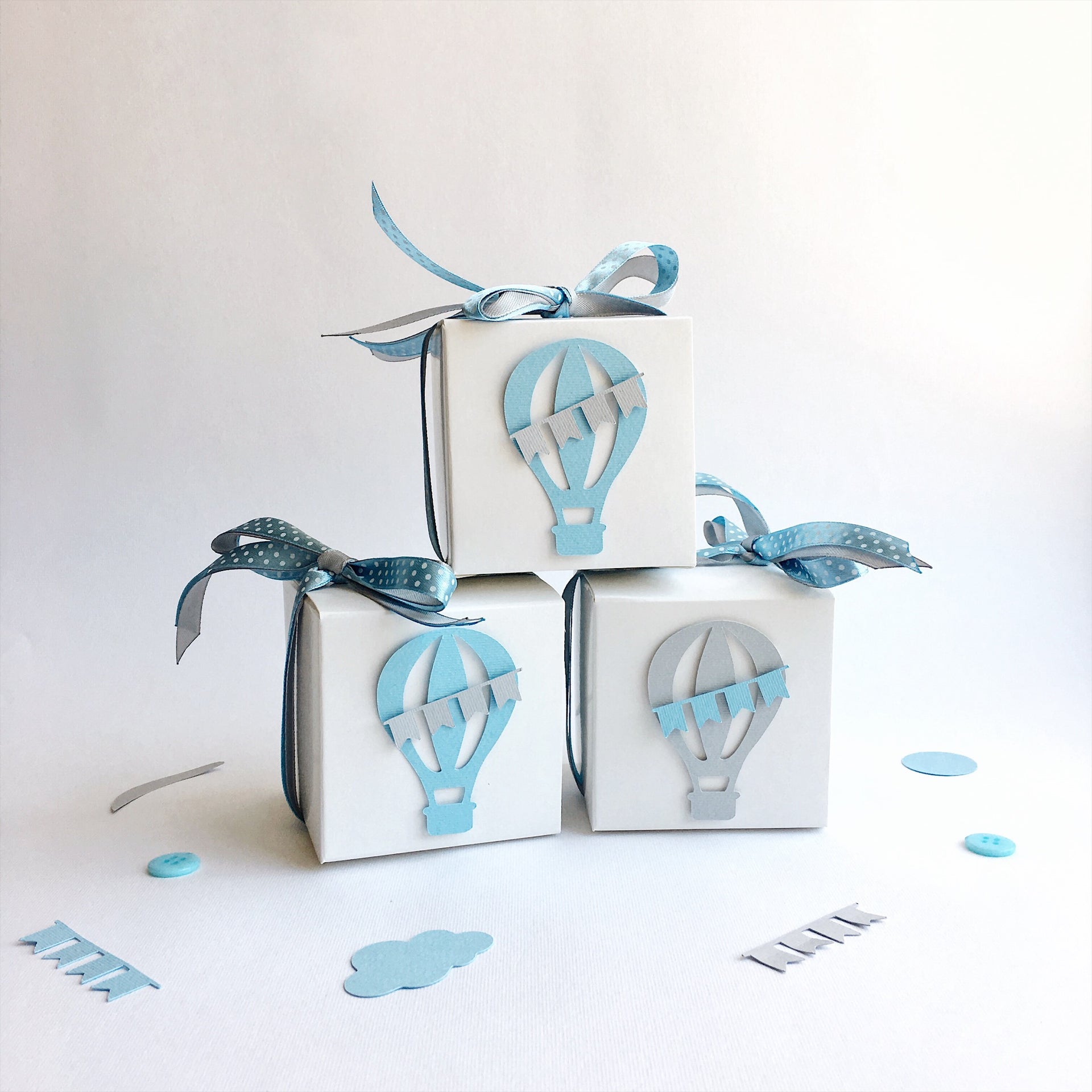 Custom Hot Air Balloon Net Gift Box Decorations for Baby Shower