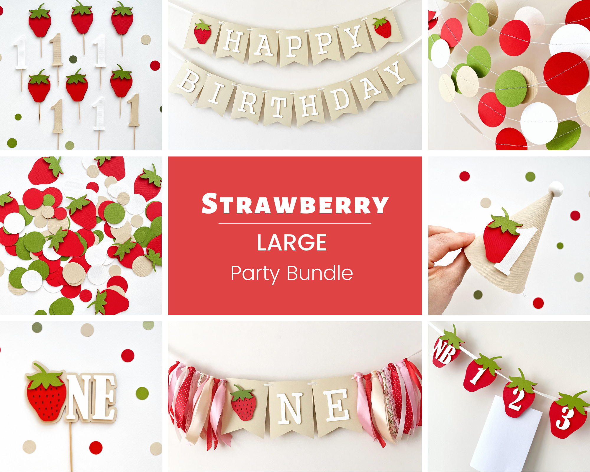 Strawberry 1st Birthday Bundle