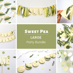 Little Sweet Pea 1st Birthday Bundle Ha-pea Birthday Decorations Little Sweet Pea in a Pod