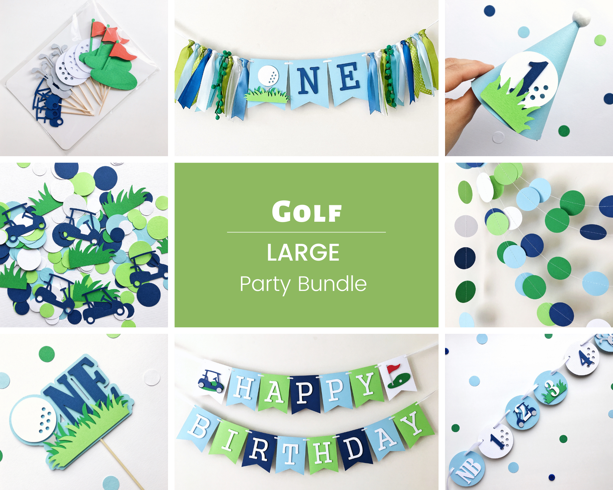 Golf 1st Birthday Party Bundle Hole In One Decorations