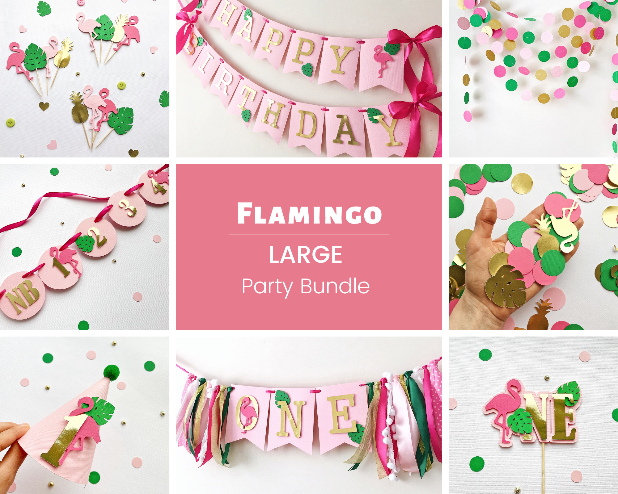 Flamingo 1st Birthday Bundle